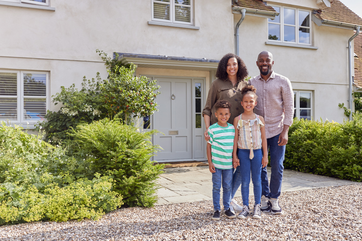 Family happily moved into their new home after getting a new mortgage