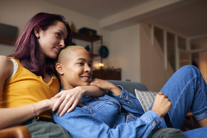 Couple enjoying relaxing time after reaching financial goals